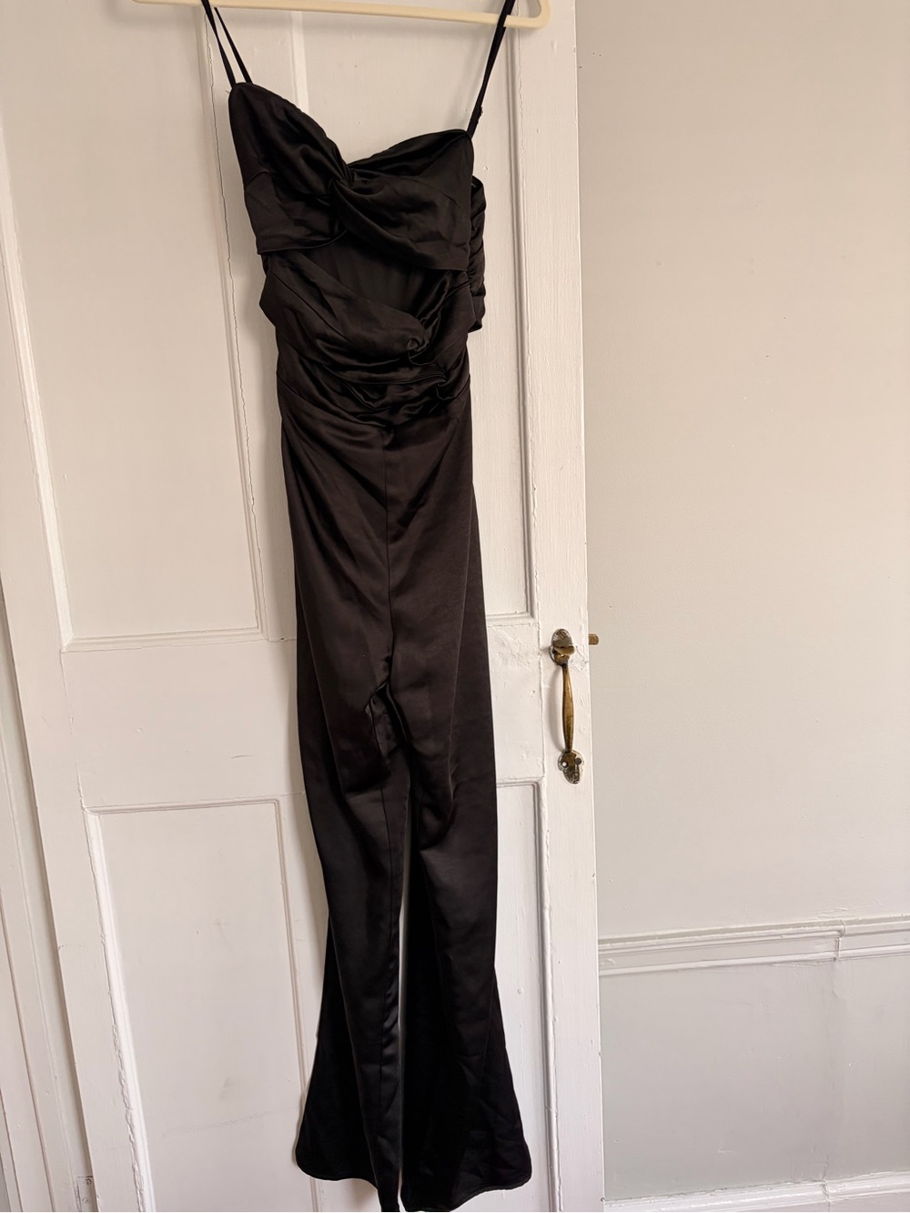 MESHKI Elina Satin Twisted Cutout Jumpsuit - Picture 4 of 7